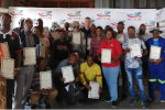 Small-holder, emerging and communal farmers trained under the LEAP-Agri OPTIBOV training workshop held in Rust de Winter, Gauteng. Certificates of attendance were awarded to the participants.